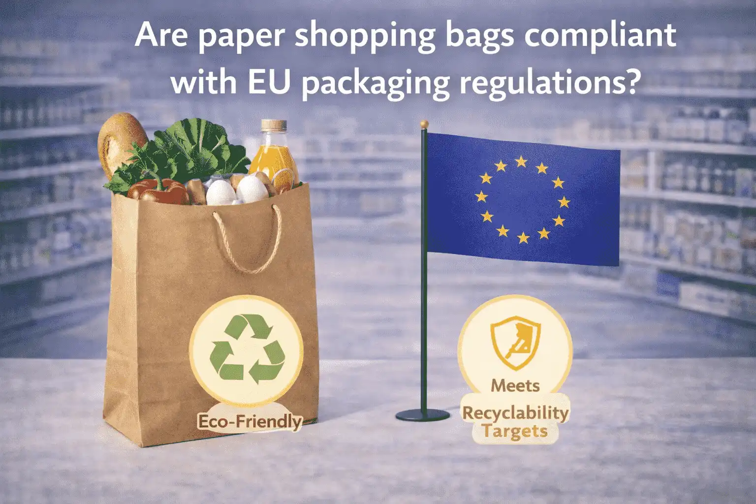 Are paper shopping bags compliant with EU packaging regulations?